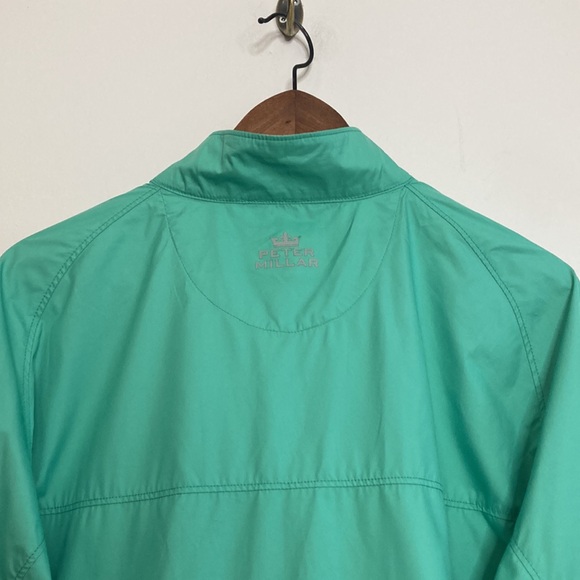 Peter Millar Jacket Mens Small Green Half Zip Long Sleeve Golf Windbreaker - Picture 4 of 14